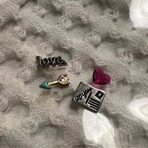 Origami Owl 4 pc charm set “love letter” NEW